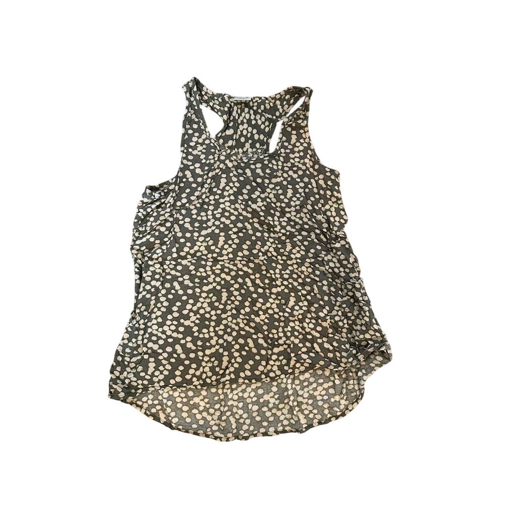 InkedFaded Green High Low Tank - S, Dotted & Flowy!